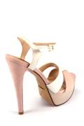 Sandalo Nabuk Pelle Bianco Rosa