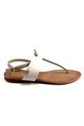 Sandalo Camoscio Bianco Pelle Grigio