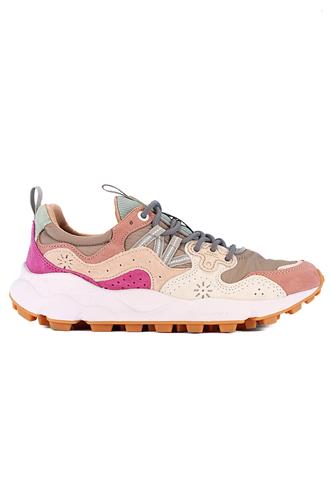 Yamano 3 Pink Powder Fuxia Multicolour Nylon Suede, FLOWER MOUNTAIN