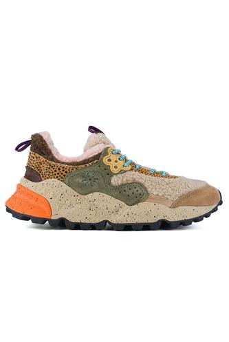 Kotetsu Taupe Grey Wool Fabric Eco Fur Suede Animalier Pony Skin, FLOWER MOUNTAIN