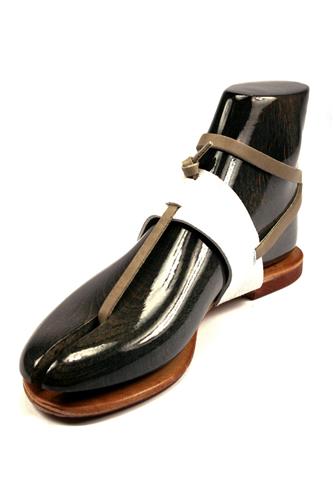 Sandalo Camoscio Bianco Pelle Grigio