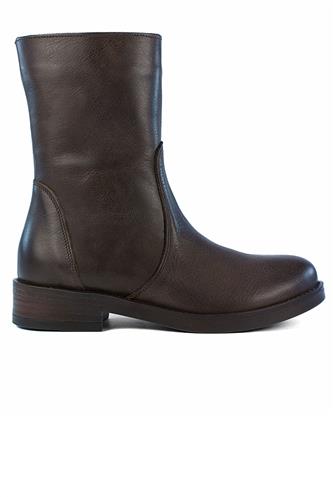 Vintage Brown Leather Lateral Zip, LATIKA